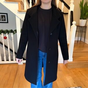 Reiss Classic Black Trench Coat